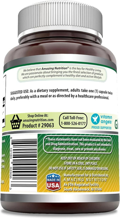 Amazing Formulas Glucosamine Sulfate 1000 mg Capsules Supplement | Non-GMO | Gluten Free | Made in USA (2 Pack | 120 Count)