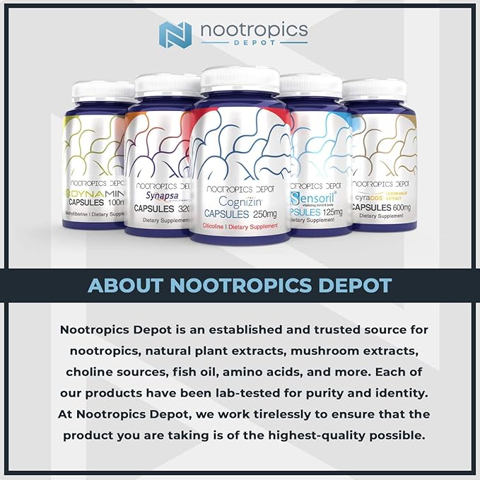 Nootropics Depot | Uridine Monophosphate Capsules | 120 Count | 250mg
