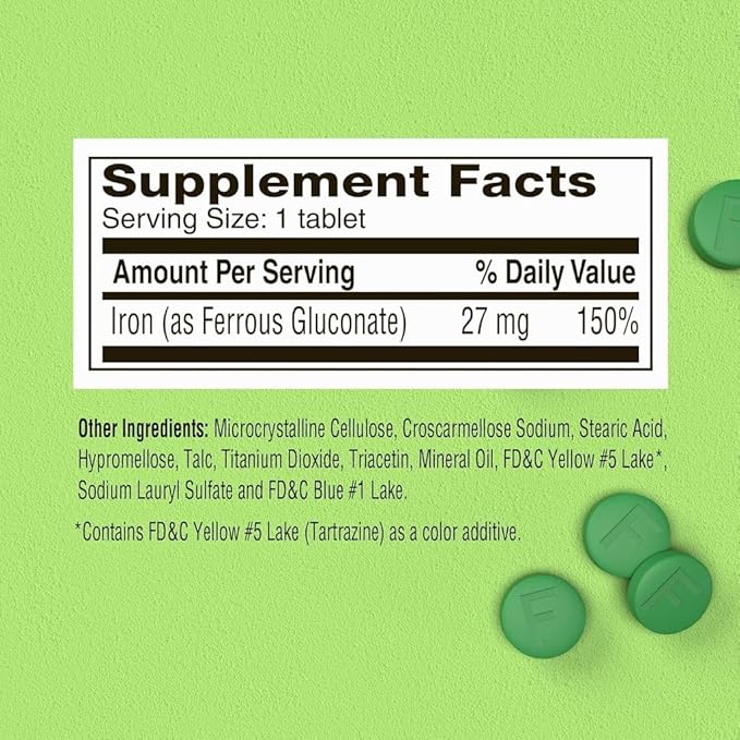 Fergon High Potency Iron Highly Soluble & Easily Digested, 27 mg Iron, 100 Tablets