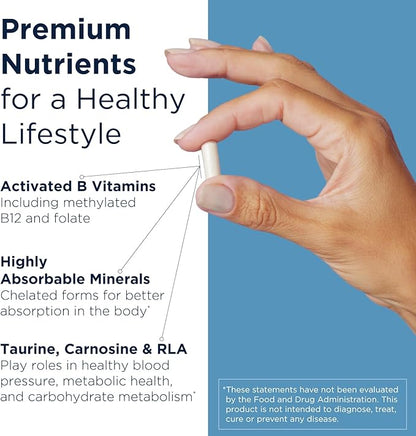 Designs for Health Metabolic Synergy - Multivitamin and Mineral Supplement with Chromium, Zinc, Selenium, R-Lipoic Acid, Vitamins + More (360 Capsules)
