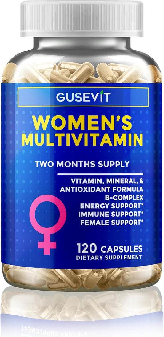 37-in-1 Women's Multivitamin for Immune & Stress Support, Energy Booster, Bone & Skin Health, Hair Growth & Overall Wellness | Vitamin C, D3, Folic Acid, B-Complex, Biotin, Zinc & More | 60 Ct