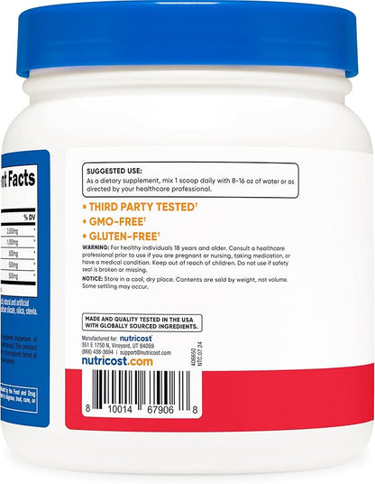 Nutricost L-Arginine Complex (Fruit Punch, 60 Servings) - Gluten Free, Non-GMO