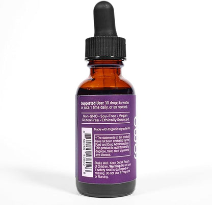 Organic Maca Root Extract, Focus and Energy Supplement, Supports Clarity Performance Concentration, Non-GMO, Gluten-Free, 1fl oz, 30ml