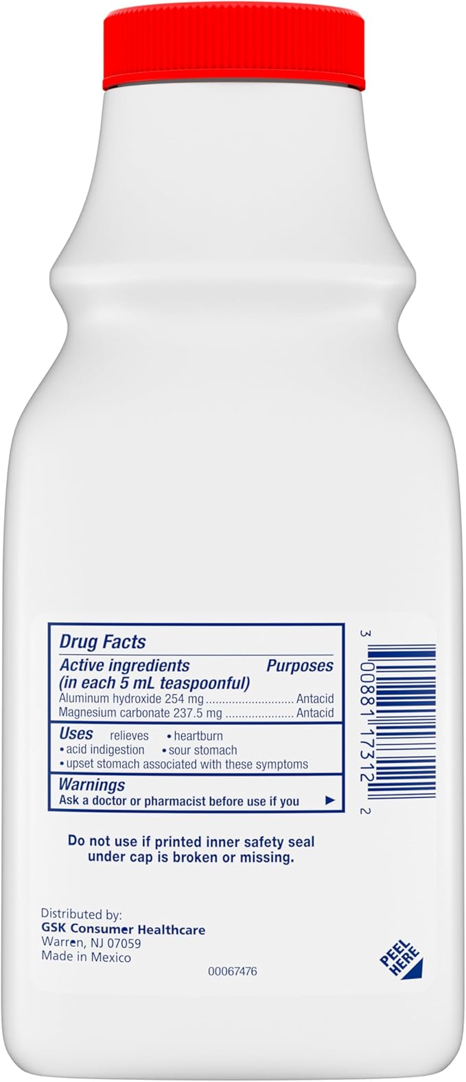 Gaviscon Extra Strength Cool Mint Liquid Antacid For Fast-Acting Heartburn Relief, 12 Ounces