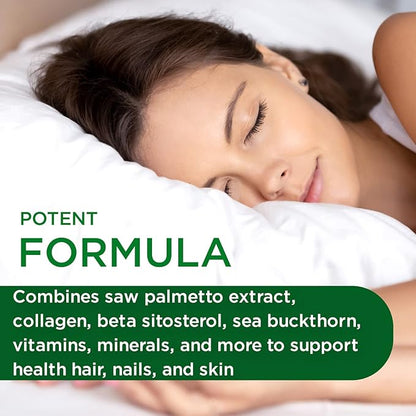 EMERALD LABS Collagen Health - Hydrolyzed Collagen for Healthy Hair, Skin & Nails with Saw Palmetto & Beta-Sitosterol - Also Supports Immune & Adrenal Health - 90 Vegetable Capsules (30-Day Supply)