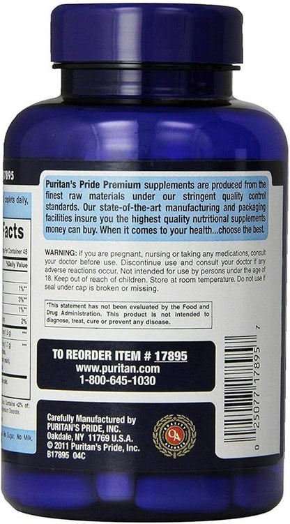 Puritan's Pride Triple Strength Glucosamine, Chondroitin & MSM Joint Soother, 90 Coated Caplets
