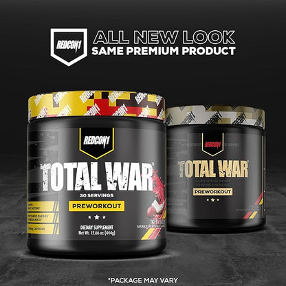 REDCON1 Total War Pre Workout - L Citrulline, Malic Acid, Green Tea Leaf Extract for Pump Boosting Pre Workout for Women & Men - 3.2g Beta Alanine to Reduce Exhaustion, Vice City 30 Servings