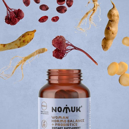 hormo Balance + probiotics for Women, Dietary Supplement with Shatavari rooot, Maca Schisandra & Ginseng Extract, probiotics for Digestive, Immune Health 120 Capsules