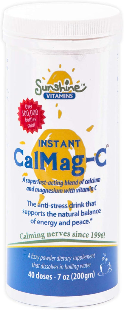 Instant Cal Mag C – Fast-Acting, Absorbable Calcium, Magnesium and Vitamin C – Replenishes Calcium & Magnesium, Enhances Body Function & Helps Prevent Depletions – Improved Sleep