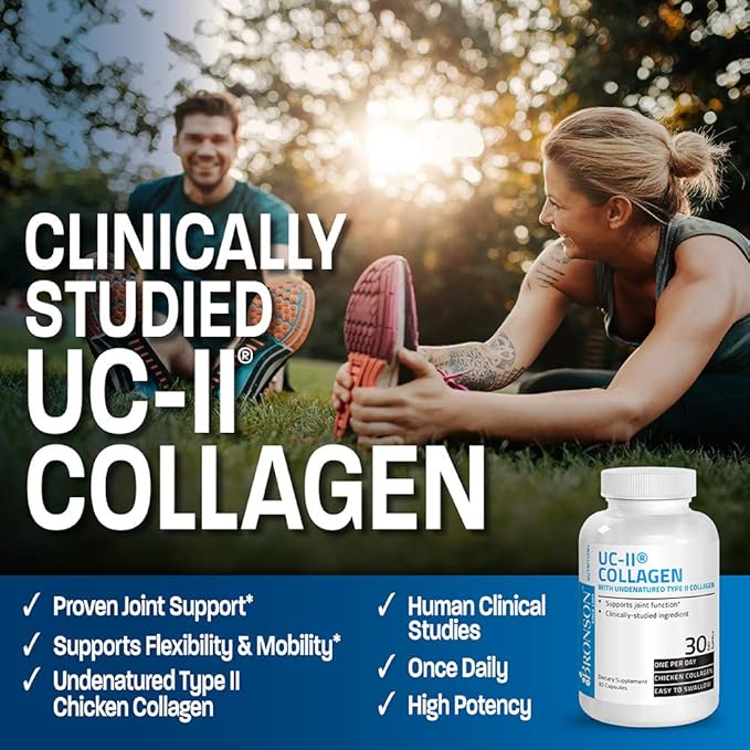 Bronson Collagen with Undenatured Type II Collagen, 30 Capsules