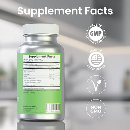 Cogniforte Brain Supplement for Memory and Focus | Enhanced Cognitive Support, Mental Clarity & Energy Booster | L-Theanine, Gingko Biloba, Taurine, Vitamin B12 & Caffeine | 90 Count