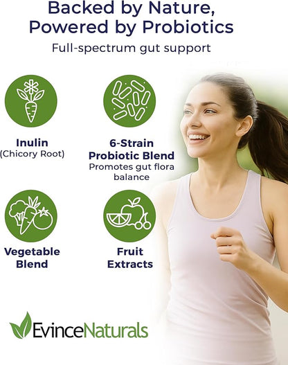 Probiotic and Prebiotic Supplement - 6 Strains of Intense Regenerative Probiotics for Men & Women 5 Billion CFU - Bowel, Inflammation, Immunity, & Digestive Support - Digestive Supplement, 90 Capsules