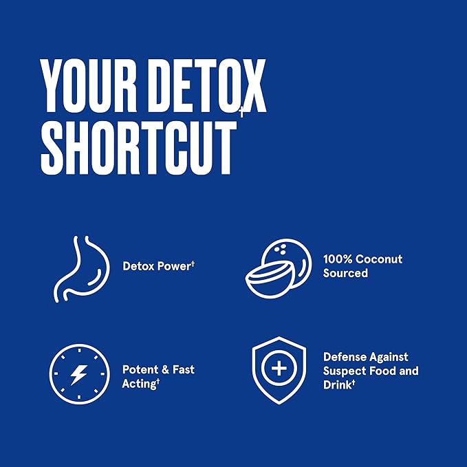 Bulletproof Coconut Charcoal Detox and Gas Relief Capsules, 90 Count, Sourced from 100% Coconut Shells, Activated Charcoal for Bloating Support