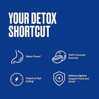 Bulletproof Coconut Charcoal Detox and Gas Relief Capsules, 90 Count, Sourced from 100% Coconut Shells, Activated Charcoal for Bloating Support