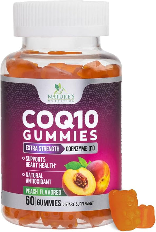 CoQ10 100mg Gummies - Coenzyme Q10 Supplement, CoQ10 Gummies Antioxidant for Heart Health Support & Energy Production, High Absorption Coenzyme Q10 Gummy Supplements - 60 Count Coenzyme Q10 Vitamins