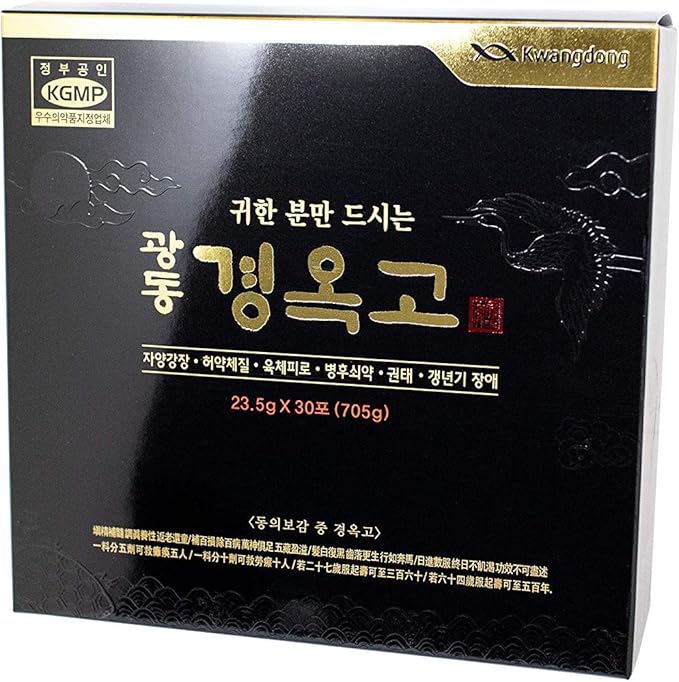 Kwang-Dong Kyung-Ok-Go Korean Nutritious Ginseng Tonic Individual Stick Pouches Gift Set (23.5g x 30 Stick Pouches) [광동제약 경옥고]