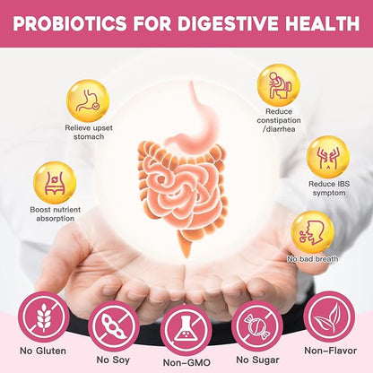 NATURE TARGET Probiotics for Women Probiotic Powder Supplement - Prebiotics and Probiotics for Digestive Health and Immune Support，30 Individual Stick Bags