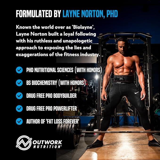 Outwork Nutrition Pre-Workout for Men & Women, Pre Workout Without Creatine, Nootropic Pre Workout Powder with Citrulline Malate, Beta Alanine, Taurine, Rhodiola & Caffeine (Blue Raspberry)