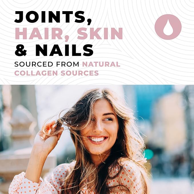Multi Collagen Peptides Powder Types I, II, III, V, X Multi Collagen Protein Powder with Hyaluronic Acid, Biotin, Vitamin C, For Skin Hair Nails Joints and Gut Health - Keto, Non-GMO Supplement