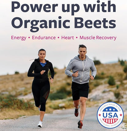Organic Beet Root Powder Tablets - Extra Strength Beet Supplement with Black Pepper Extract for Enhanced Absorption to Support Heart Health Nitric Oxide Production & Athletic Performance (3 Months)