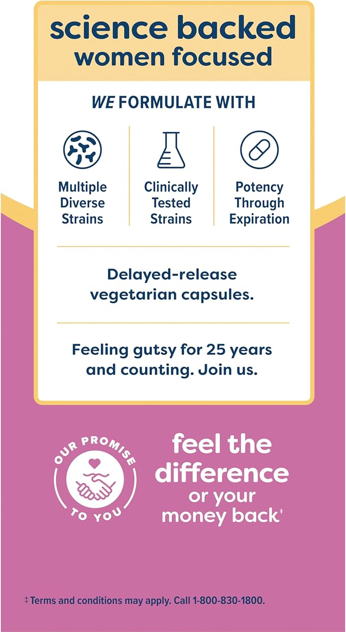 Renew Life Women's Probiotic Capsules, Supports pH Balance for Women, Vaginal, Urinary, Digestive and Immune Health, L. Rhamnosus GG, Dairy, Soy and Gluten-Free, 25 Billion CFU - 60 Ct