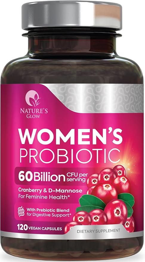 Probiotics For Women 60 Billion CFU - Women's Probiotic For Digestive Health 16 Unique Strains - Daily Vaginal PH Balance & Feminine Health Support, Womens Probiotic With Acidophilus - 120 Capsules