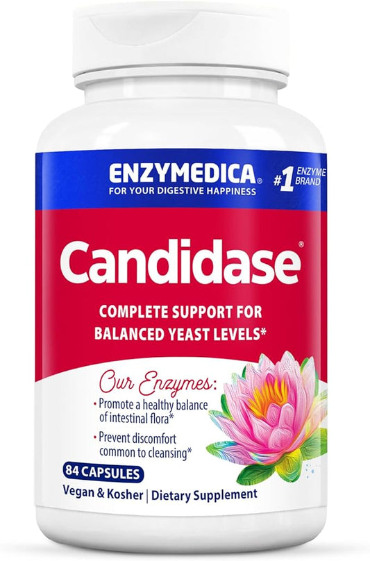 Enzymedica, Candidase, Digestive Enzymes for Gentle Cleansing Support, Gut Health & Digestion, 84 Count