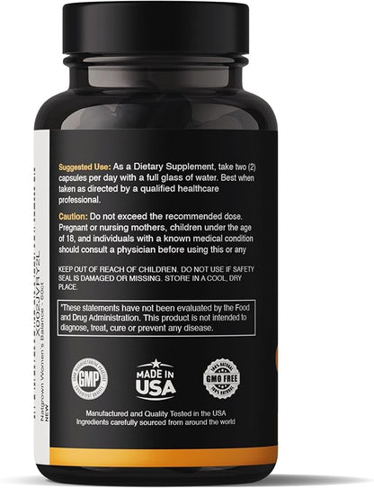 Natgrown Horny Goat Weed and Maca Root Extract Supplement for Men & Women (Epimedium Extract, Hornygoatweed) Vegan Capsules - 60 Ct