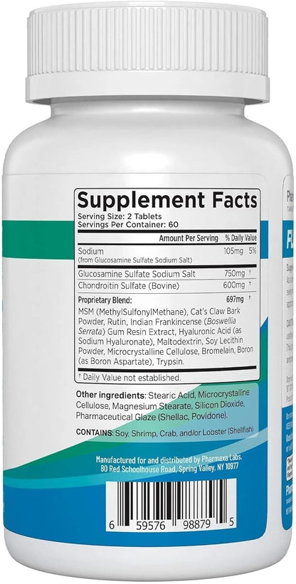 Advanced Bone & Joint Support Supplement | Promotes Healthy Joint Function & Relief from Joint Discomfort | Enhance Cartilage Flexibility & Range of Motion - 120 Count (Pack of 3)