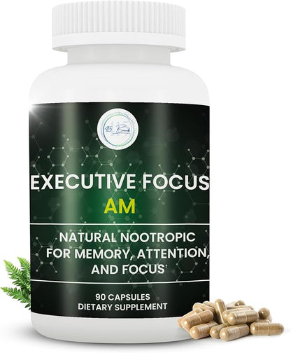 12-in-1 Natural Nootropic Brain Support Supplement with Shilajit, Choline, Alpha GPC, Ashwagandha, Theobromine, L Theanine, Natural Caffeine for Memory, Energy, Focus 30 Day Supply