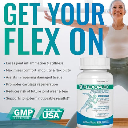 Advanced Bone & Joint Support Supplement | Promotes Healthy Joint Function & Relief from Joint Discomfort | Enhance Cartilage Flexibility & Range of Motion - 120 Count (Pack of 1)