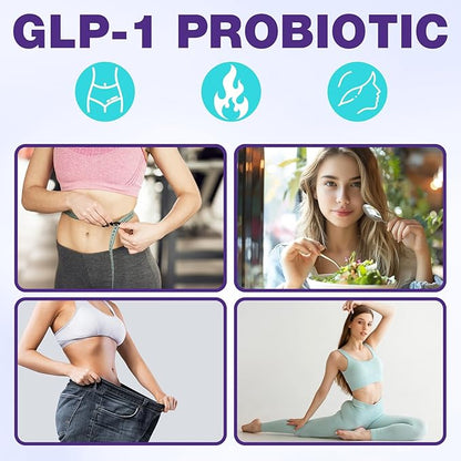 GLP-1 Supplements, GLP1 Probiotic for Women & Men, Natural GLP-1 with Akkermansia Probiotic, GLP 1 Supplement for Digestion, Energy, Daily GLP-1 Levels* & Overall Health, 60 Counts
