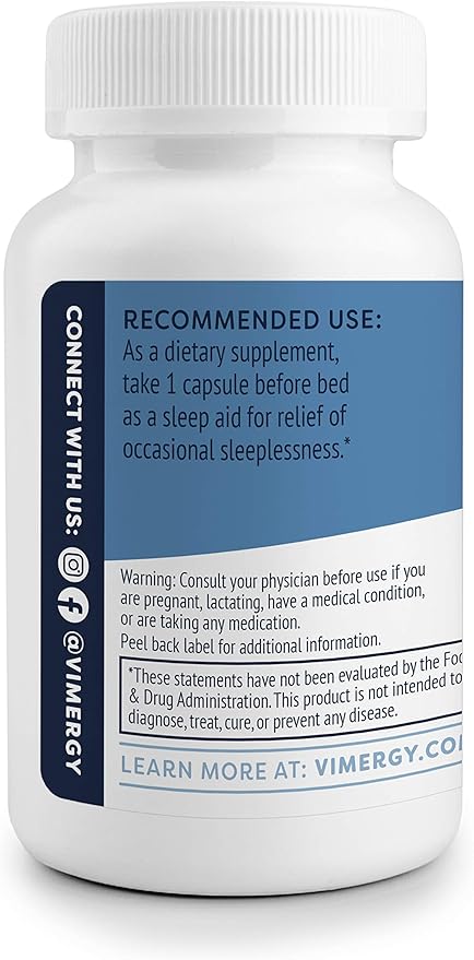Vimergy Melatonin – Natural Sleep Aid – Sleep Supplement – Helps You Fall Asleep Faster & Stay Asleep Longer - Non-GMO, Gluten-Free, Kosher, Soy-Free, Vegan, Paleo (120 Counts)
