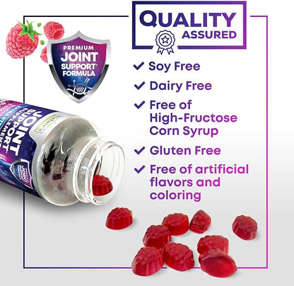 Joint Support Supplement - Extra Strength Glucosamine Gummy Supports Joints Health & Flexibility for Back, Knees, Hands - Natural Vitamin E Immune Support - Best Gummies for Women & Men - 120 Gummies