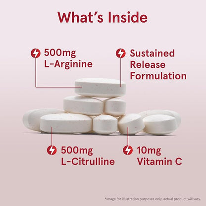 Jarrow Formulas® Arginine-Citrulline Sustain™, Dietary Supplement, Vascular Support Complex for Nitric Oxide Production and Cardiovascular Health, 120 Tablets, 60 Day Supply