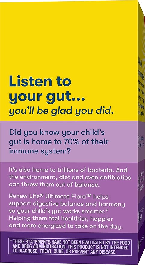 Renew Life Kids Probiotic Gummies, Supports Digestive & Immune Health, Soy, Dairy & Gluten Free, Berry, 60 Chewable Tablets