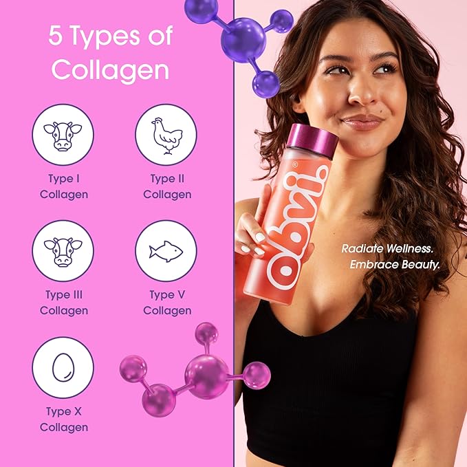 Obvi Collagenic Burn Powder | Multi-Collagen Peptide Blend with GBB, Ashwagandha & Green Coffee | Boosts Metabolism, Supports Skin, Hair, Nails, Joints | Pineapple Coconut 25 Servings