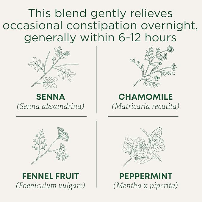 Traditional Medicinals Tea, Organic Smooth Move Chamomile, Relieves Occasional Constipation, Senna, 96 Tea Bags (6 Pack)