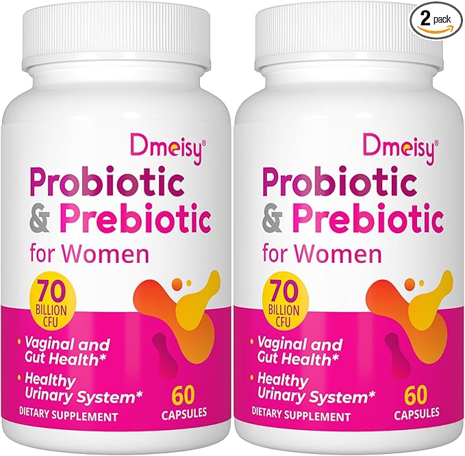 Vaginal Probiotics, 70 Billion CFU Probiotics for Women, 13-in-1 Womens Probiotic & Organic Prebiotics for Vaginal, Urinary, pH Balance, Immune, Gut & Digestive, Bloating Health - 4 Months Supply