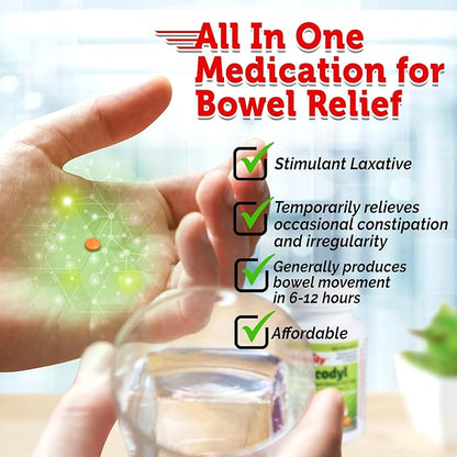 Timely Laxative Bisacodyl 5mg Tablets - Stimulant Laxatives for Constipation Fast Acting & Gentle - Overnight Constipation Relief for Adults - Compare to Active Ingredients in Dulcolax - 1000 Tablets