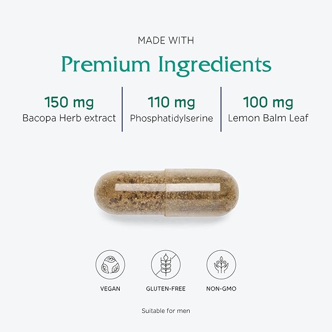 Vitanica MindBlend, Brain Support, Vegan, 60 Capsules