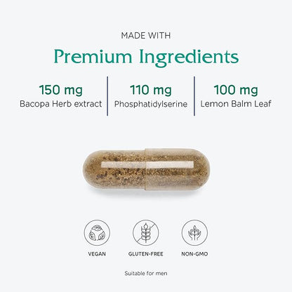 Vitanica MindBlend, Brain Support, Vegan, 60 Capsules
