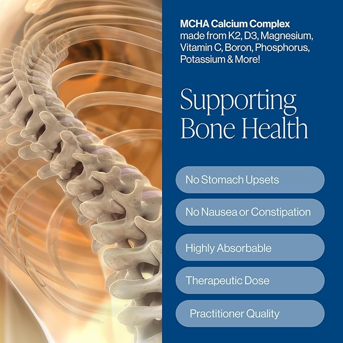 Calcium Supplement for Women & Men - Calcium Citrate & Hydroxyapatite + Vitamin D3 K2 Magnesium Zinc & More for Complete Bone Health, 180 Tablets