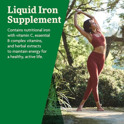 Floradix by Salus Iron & Herbs - Liquid Herbal Supplement for Energy Support* - Iron Supplement with Vitamin C & B Complex Vitamins - for Men & Women - 16.9 Fl Oz