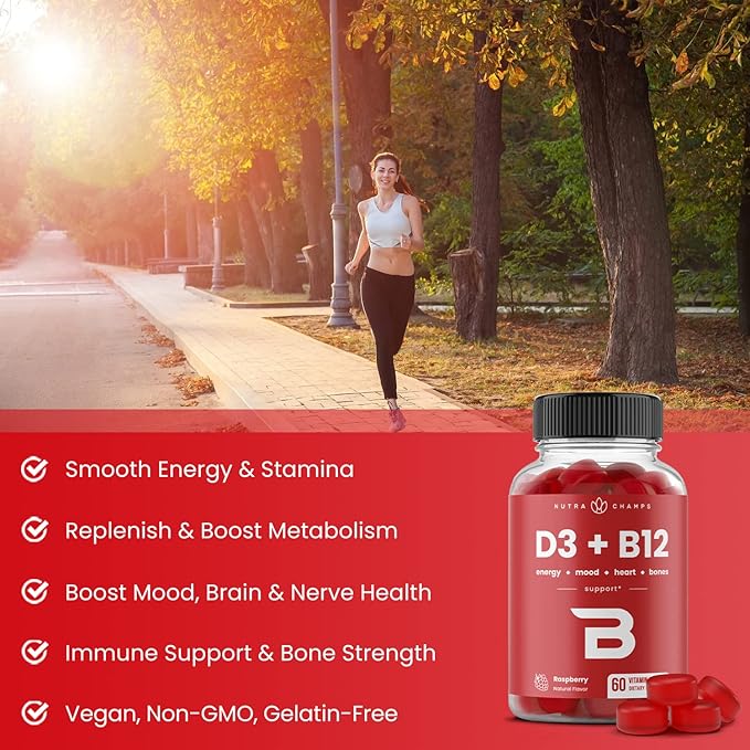 NutraChamps Vitamin B12 Gummies and Elderberry Gummies Bundle