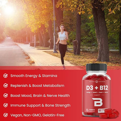 NutraChamps Vitamin B12 Gummies and Elderberry Gummies Bundle