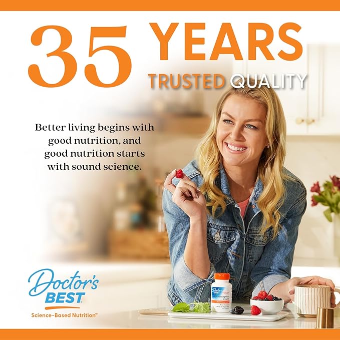 Doctor's Best Vitamin C with Q-C - Vitamin C 1000mg Non-GMO, Vegan, Gluten Free, Soy Free, Sourced from Scotland Veggie Caps, 120 Count