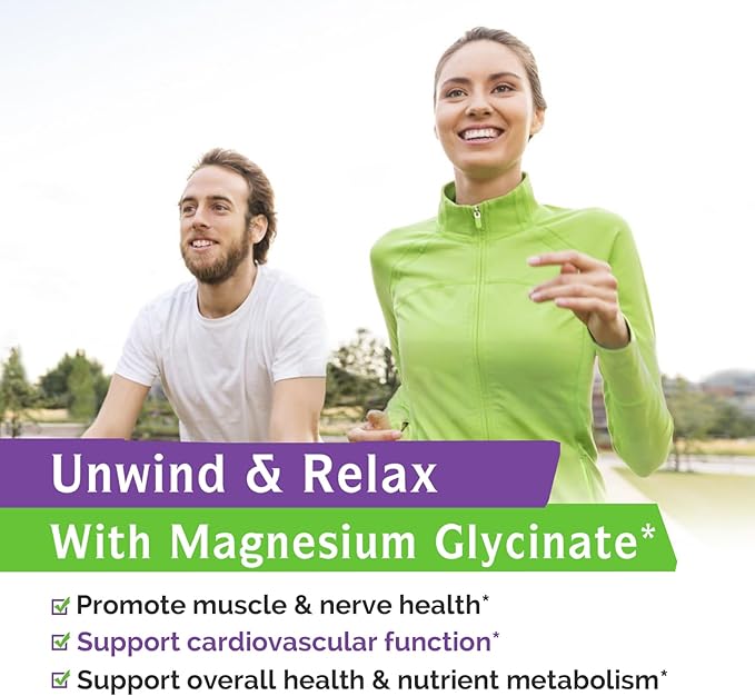 Innate Vitality Magnesium Glycinate 500mg | 70mg Elemental Magnesium Supplement- High Absorption, Non Buffered, Non-GMO & No Gluten - Nerve, Muscle, Bone & Heart Health - 240 Caps, 8 Month Supply