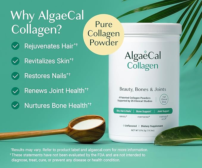 ALGAECAL Vitamin D3 & Collagen Bundle – Hydrolyzed Collagen Complete with Clinically-Supported Verisol, Fortibone & Fortigel, Plus Vitamin D3 K2 Complete for Enhanced Immune Support