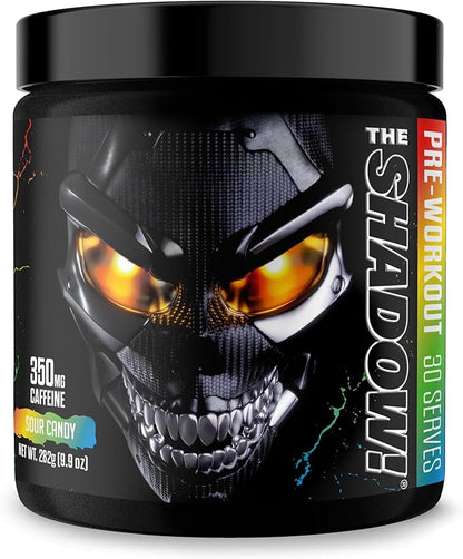 JNX SPORTS The Shadow! 350mg of Caffeine Hard Core Preworkout - Sour Candy 30 Servings | Electric Energy, Mental Focus & Superhuman Strength for Men & Women